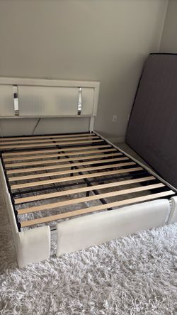 Light up Queen bed with storage