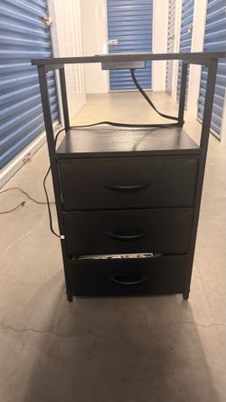 Black LED Nightstand