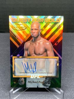 2024 Topps Gold Label UFC Michael Page Auto /199 Quest for Gold RC #QGS-MVP