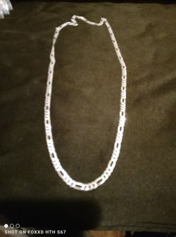 925 Italy Silver Diamond Cut Figaro Chain (#236)
