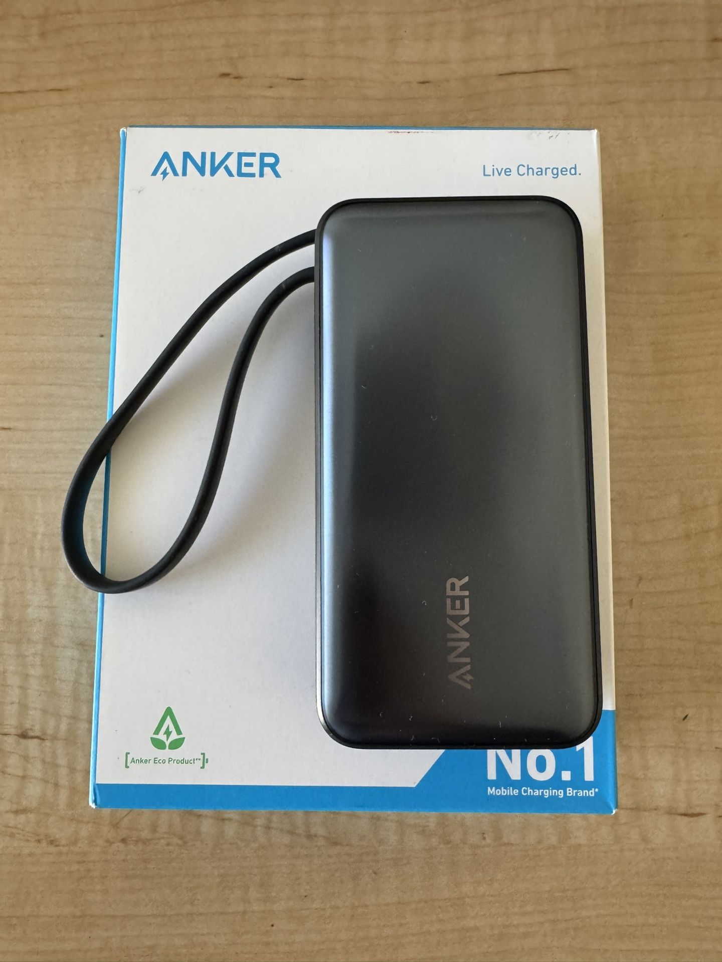 Anker Nano Power Bank (30W, Built-In USB-C Cable) - 10,000mAh Portable Charger