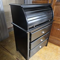 Black Rolltop Mini Desk