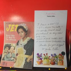 SIGNED MARLA GIBBS Hand written note THE JEFFERSONS
W/coa & print of Jet