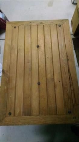Knotty Pine coffee table and 2 end tables