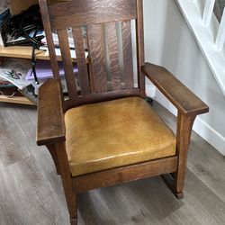 Antique mission rocker