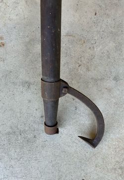 Vintage Log Roller, Cant Hook 53” - Cast Iron & Wood