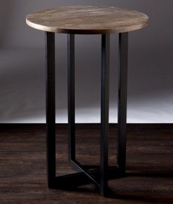 Southern Enterprises Holly and Martin Danby Bistro Table, Burnt Oak/Black