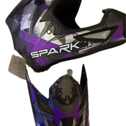 Spark Motorcycle Helmet With Goggles BNEW