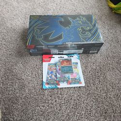 POKEMIN MEGA CHARIZARD UPS SEAK AND JORNEY TOGETHER 3 PACK WHIT A PROMO NEW