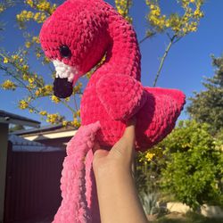 Jumbo Crochet Flamingo