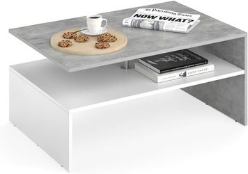 Gray and white coffee table