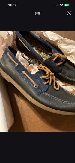 Men’s Sperry Navy Leather Boat Shoes