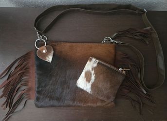 New Real Cowhide Purse Set