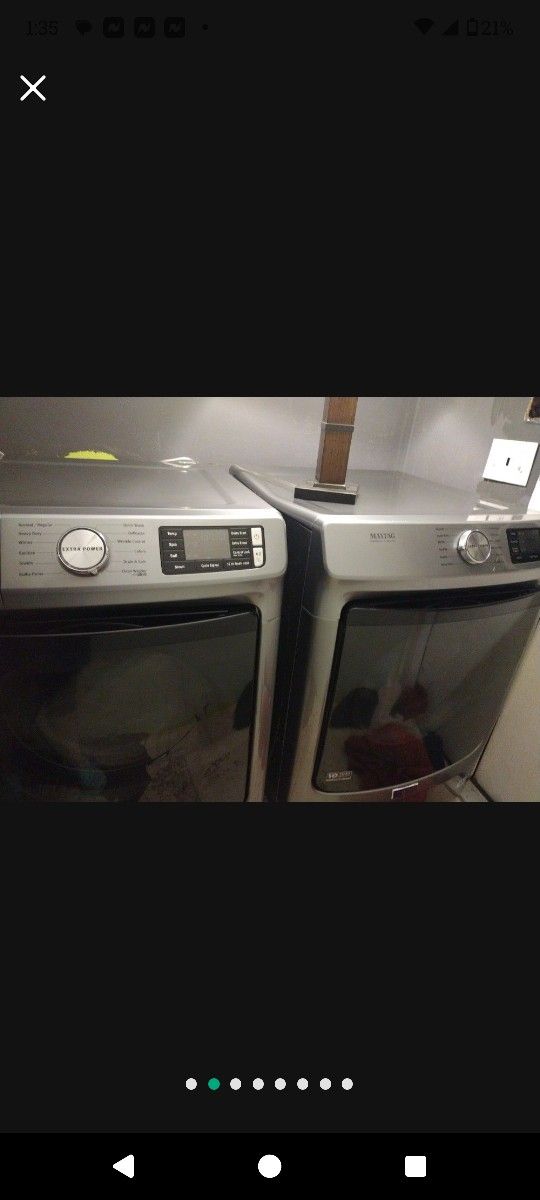 Maytag Front Load Washer And Gas Dryer. Energy Star