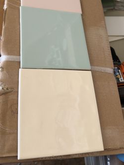 6x6 Ceramic Tiles - (Pastels/Neutrals)