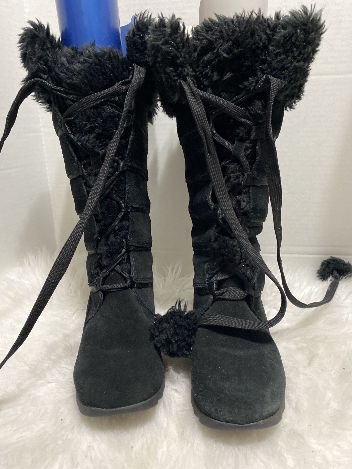 Sporto Waterproof Chelsea Fur Black Boots Women’s Size 6.5