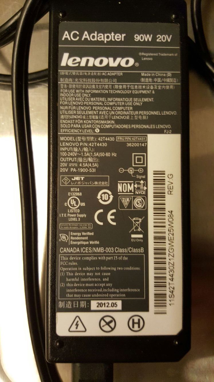 Lenovo Power Adapter 42T4430