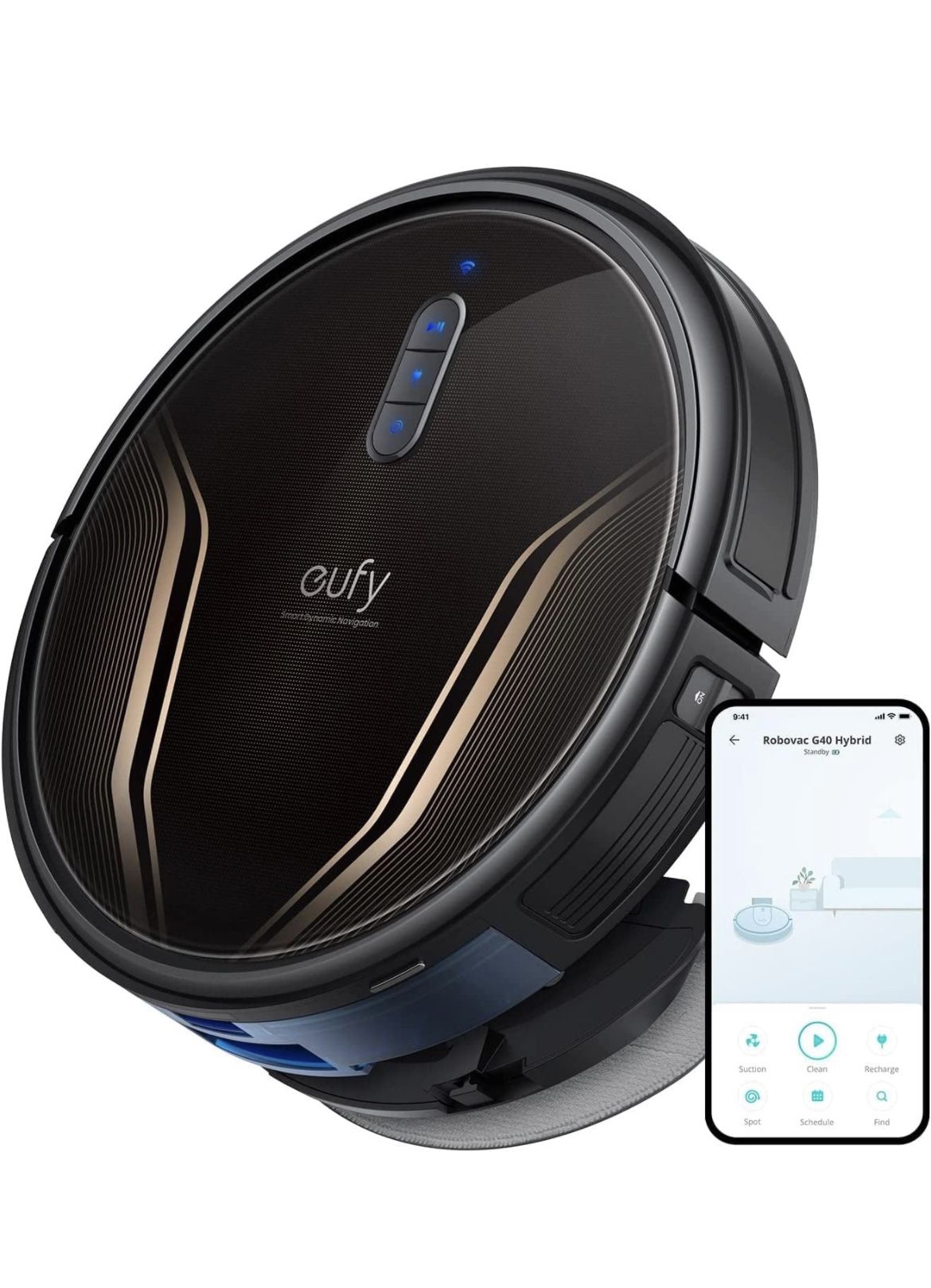 eufy by Anker, G40 Hybrid, 2,500 Pa Suction Power, 2-in-1 Mop and Vacuum