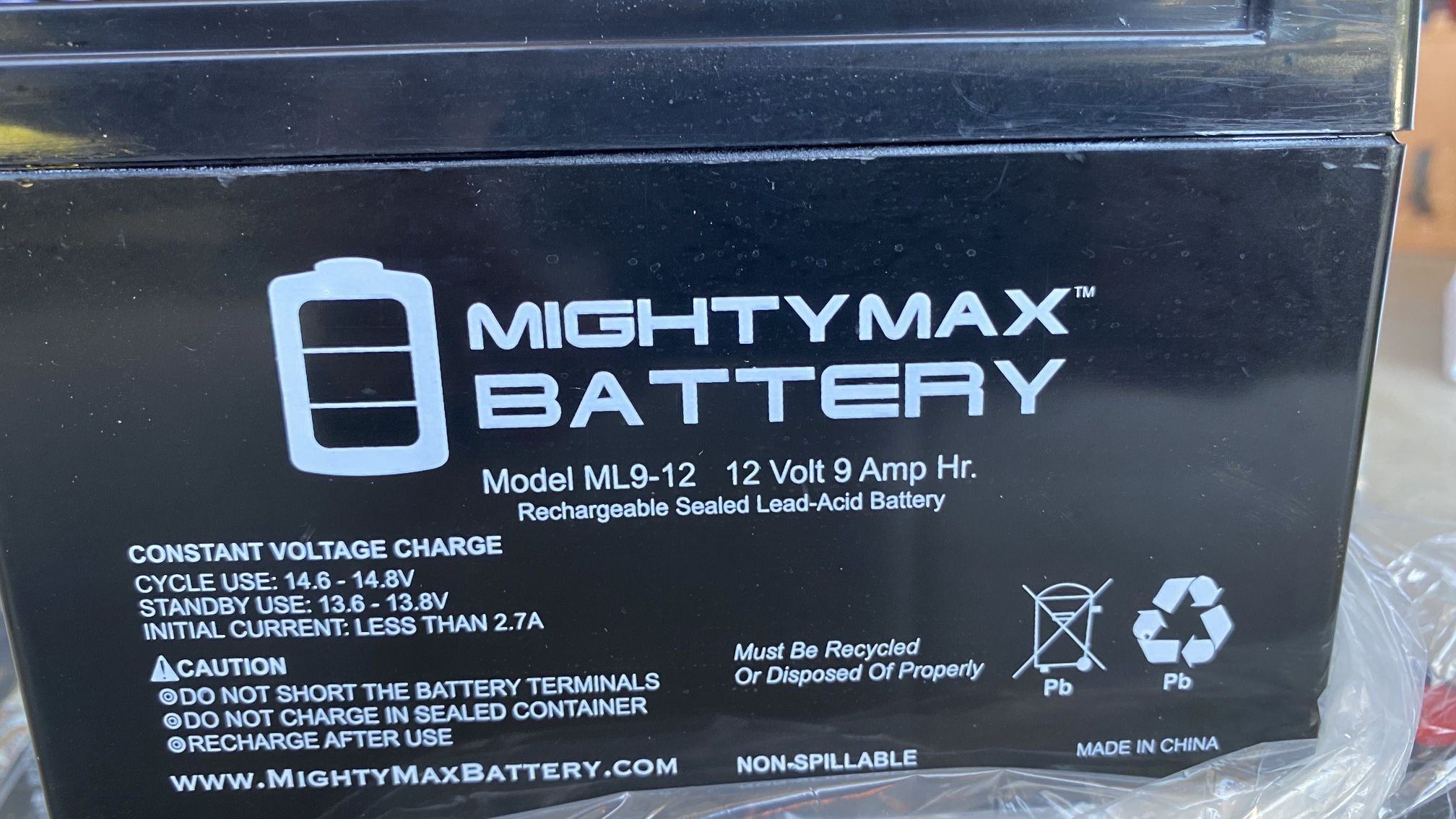 4 Mighty Max ML 9-12 Rechargable Batteries