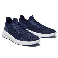 New Timberland Men's Bradstreet Ultra Oxford Shoes Navy Knit Sz 8 Comfort $150
