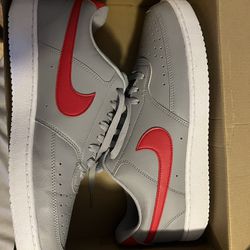Nike Court Vision Scarlet And Gray