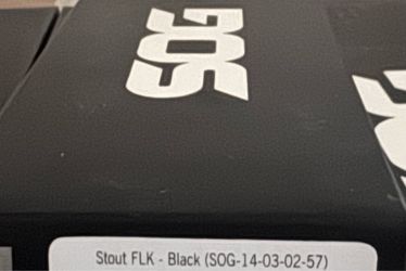 SOG Stout FLK Folding Knife - Black - Brand New