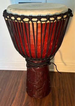 MEINL 12” DJEMBE-CARVED MAHOGANY-PRO