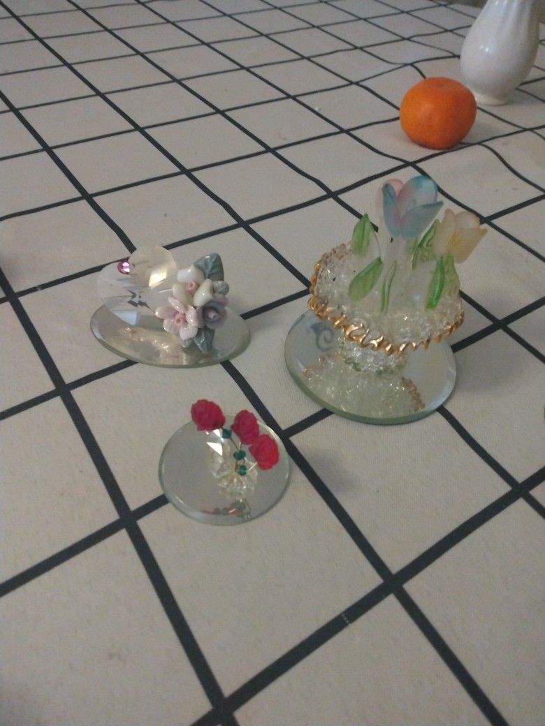 Vintage Crystal Figurines 