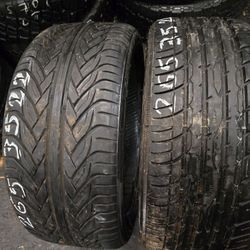 2 Tires 265.35.22 1 Zenna 1 Lexani 90 % Tread Dot 0924