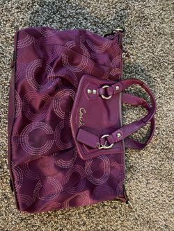 Purple coach purse