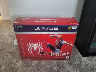 PS4 Pro 1TB Spiderman Limited Edition, In Box