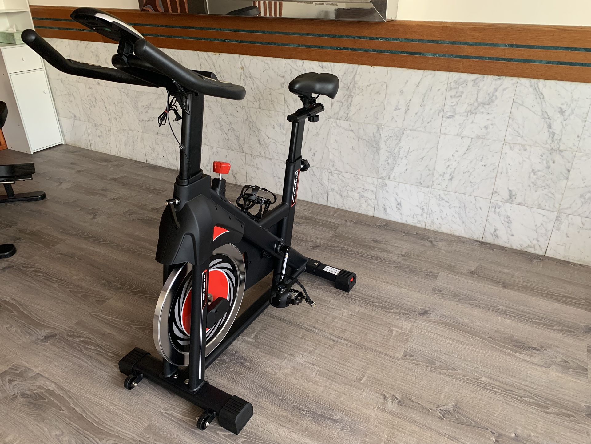 A new fitness bike is on sale at half price.