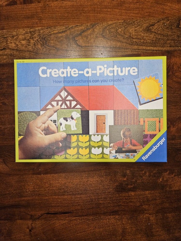 Vintage Ravensburger Create-a-Picture Board Game