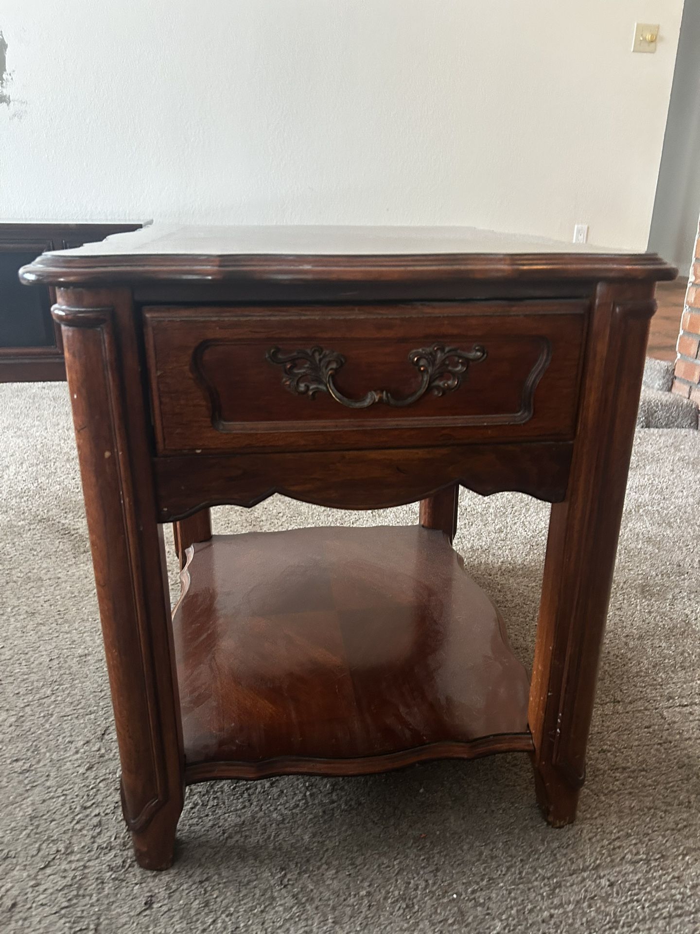 Wood End Table