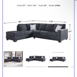 Sectional Couch & Chair With Ottoman 