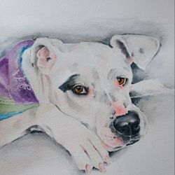 Custom Portraits in Watercolor on paper 11x15''