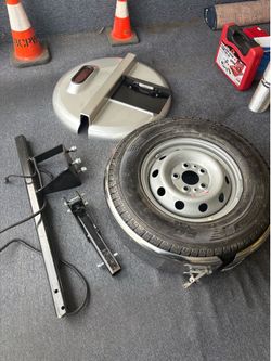 Tire with holder