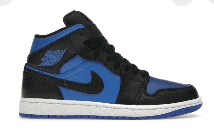 Jordan 1 Mid Black Royal Blue