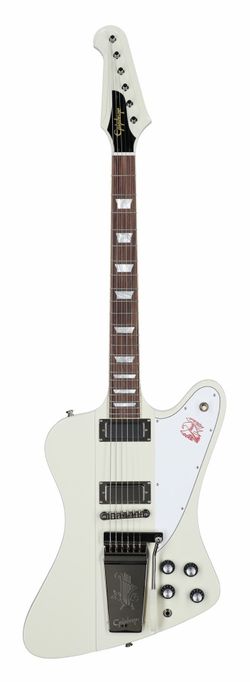 Epiphone Inspired by Gibson Custom 1963 Firebird V Guitar with Case Polaris White