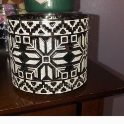 Snow Flake Silver Metal Candle Holder 