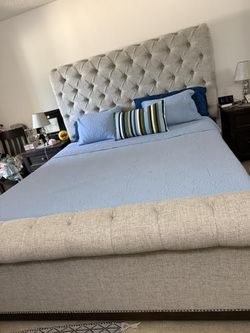 California King Mattress (tempur-pedic) + Frame Box