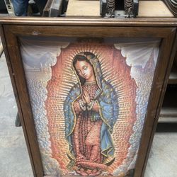 Virgen Mary Wooden Frame