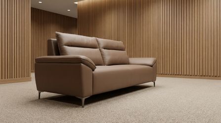 The Milan - Modern 3 Seater Leather Couch