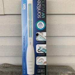 Ion UV Sanitizer Light Wand 13" Cordless White Rechargeable