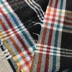 3½yd no stretch plaid wool blend fabric