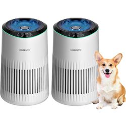 Air Purifiers for Bedroom Home with Sleep Mode for Smoke Pet Dander Odors, Small Air Purifier with Fragrance Sponge, Blue Ambient Light, 23dB Quiet, M