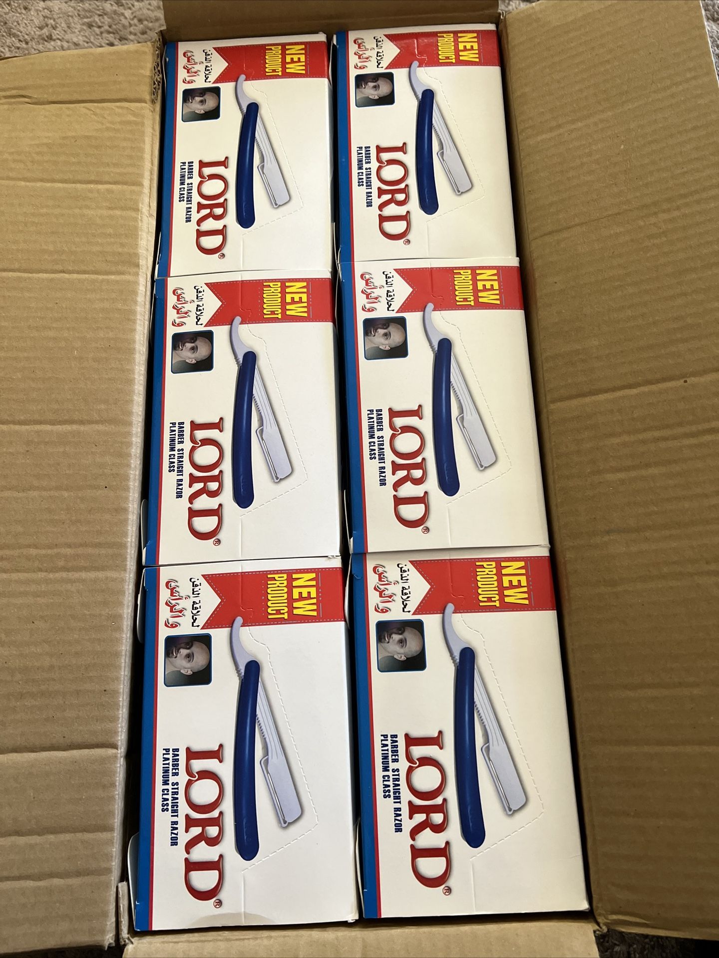 600 LORD Single use Disposable Straight Edge Razor Barber Hygienic safe 12 Boxes