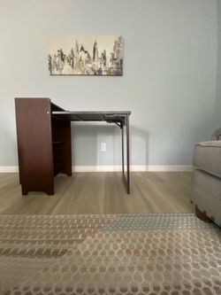 Bamboo Folding Desk with Bookshelf/storage shelves