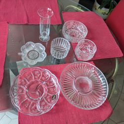 Vintage Crystal platters and bowls
