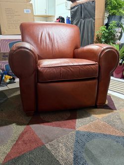 Brown Leather Club Chair